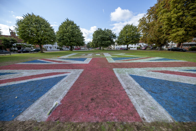 Queen's Jubilee flag on The Green, by Groundtel
