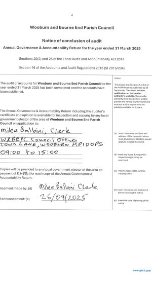 Notice of Conclusion of Audit - 31 March 2025_Page_1